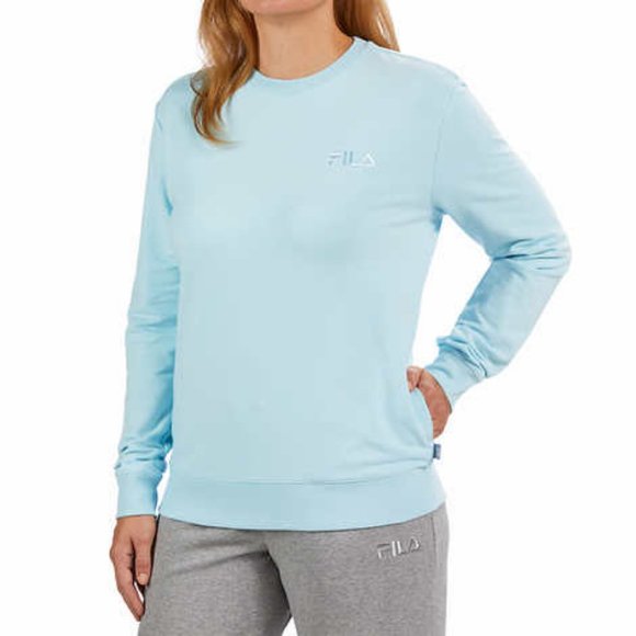 Fila Long Sleeve Crew Neck Sweatshirt with Pockets Blue XXL NWT - Picture 1 of 10